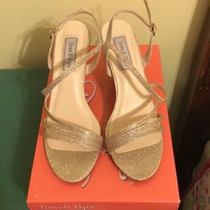 Formal champagne color wedges!